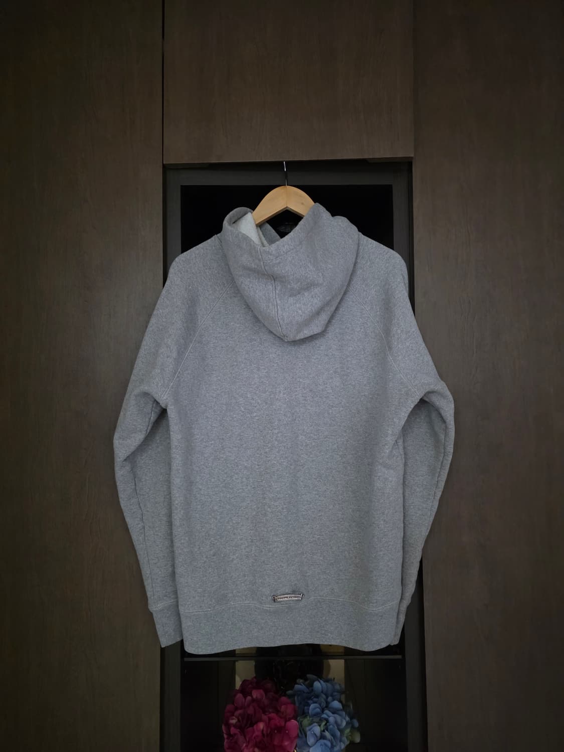 [L] 크롬하츠 레더패치 페이퍼잼 후드 그레이 상품이미지3