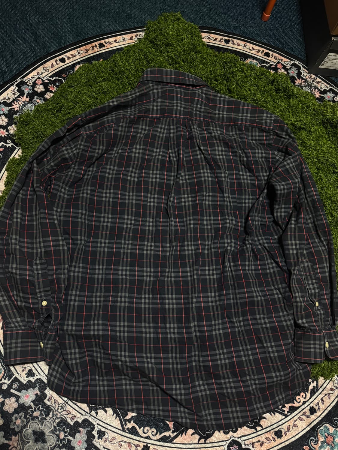 버버리 노바체크 셔츠 네이비 L 상품이미지4