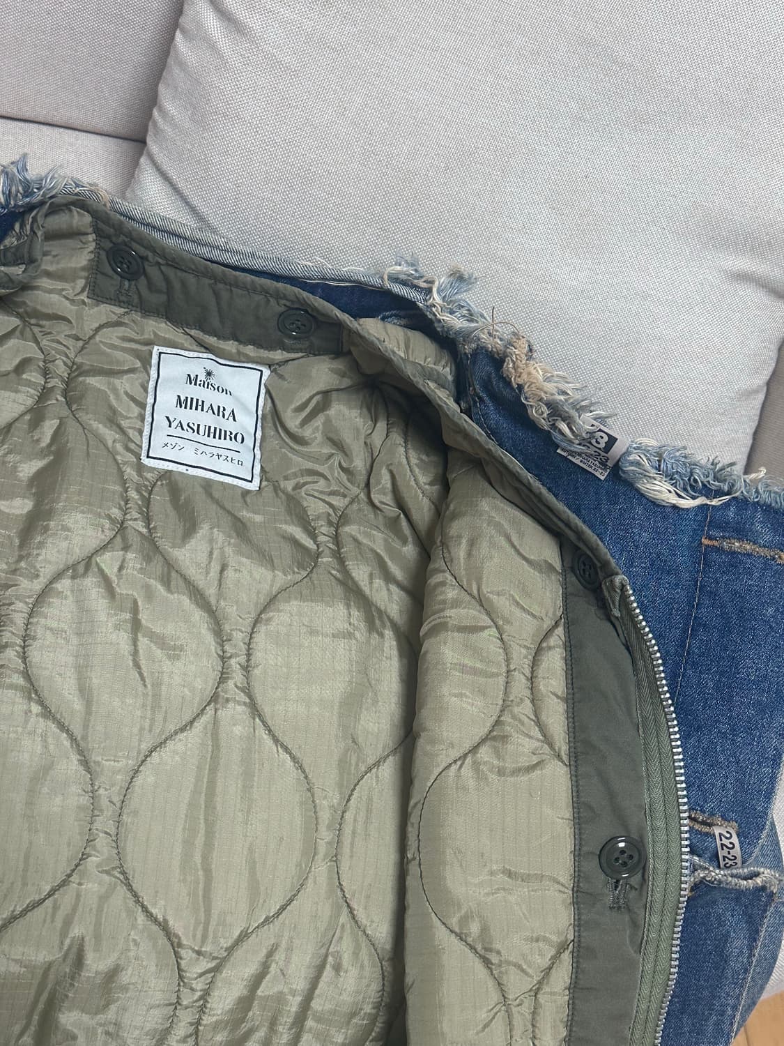 메종 미하라 야스히로 디스트레스 이펙트 카라리스 데님 자켓 상품이미지6