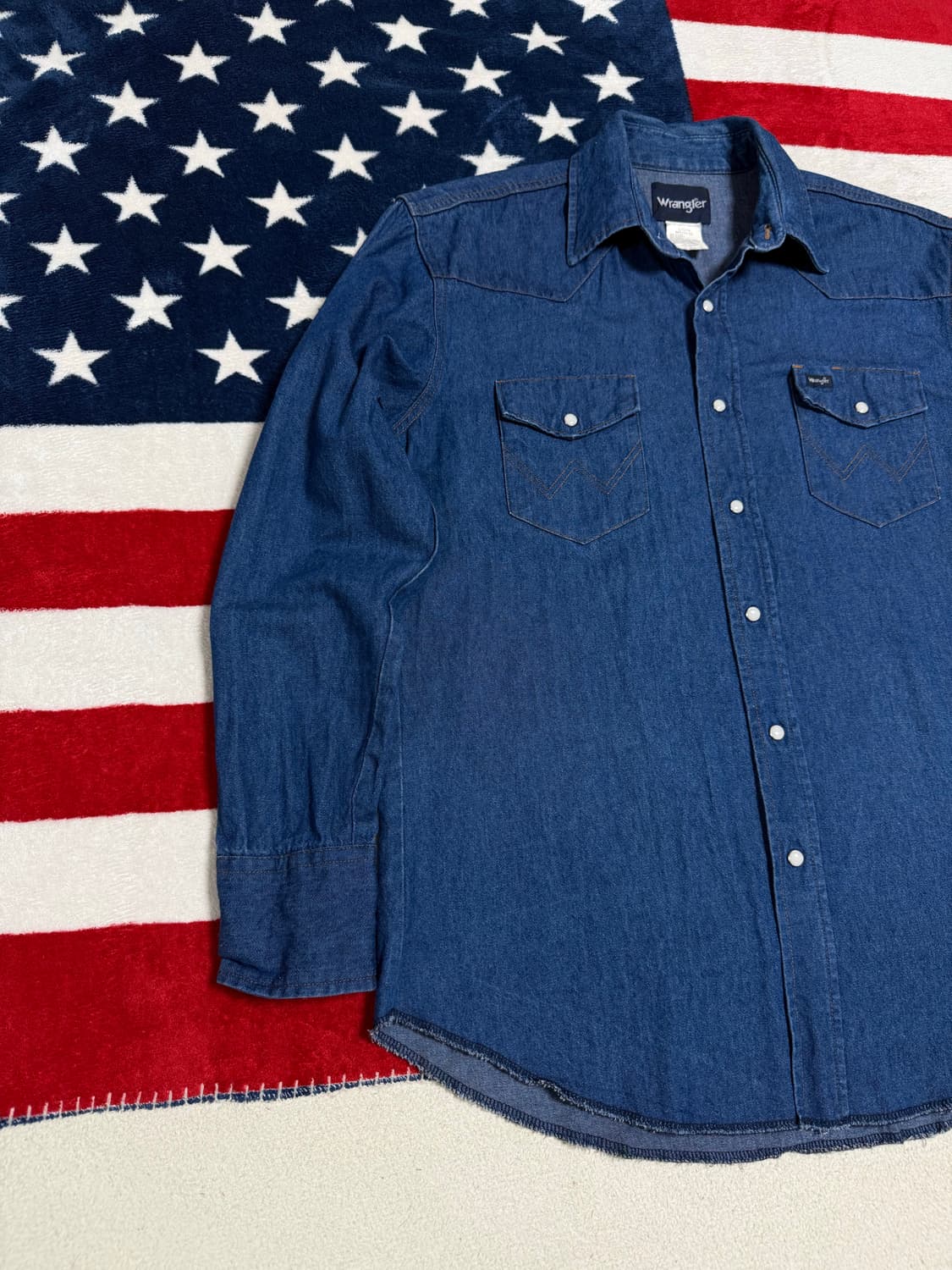 랭글러웨스턴데님셔츠 Wrangler western shirt 빈티지셔츠 상품이미지2