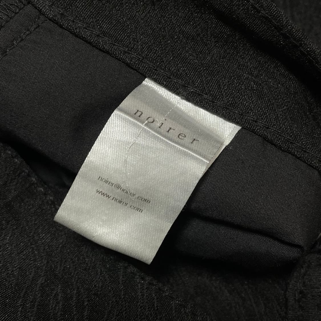 [32] 노이어 noirer 패턴 텍스쳐 블랙 팬츠 상품이미지3