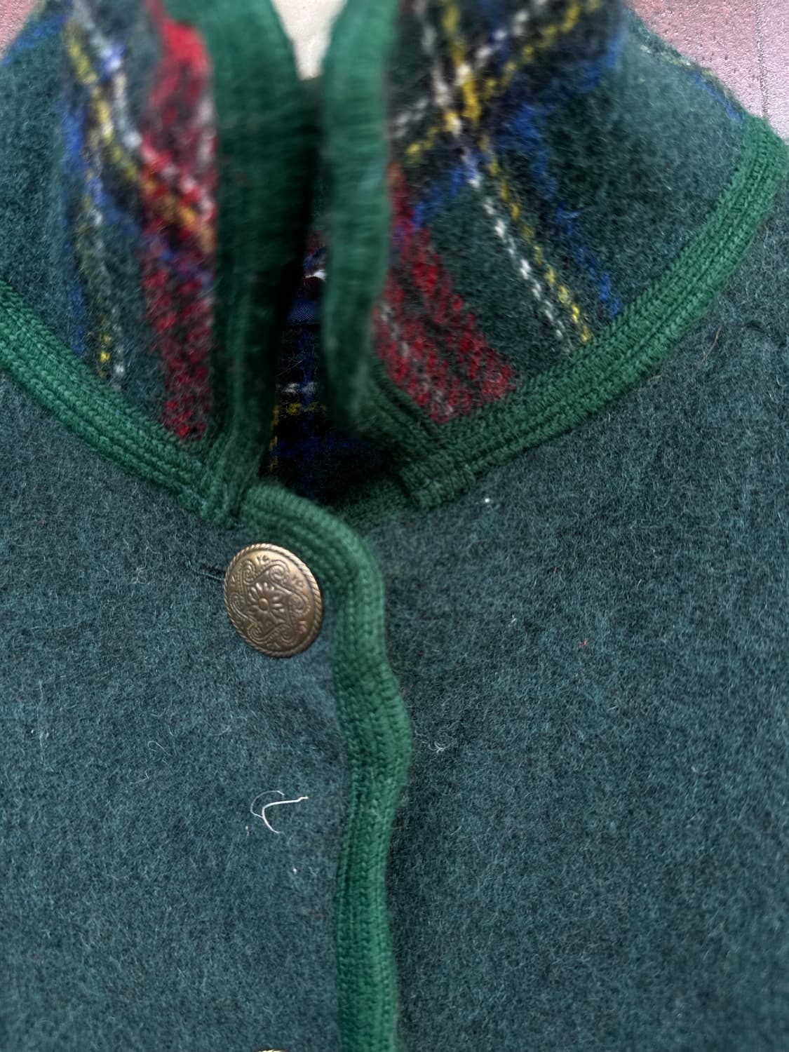 빈티지 그린 티롤리안 울자켓 상품이미지4