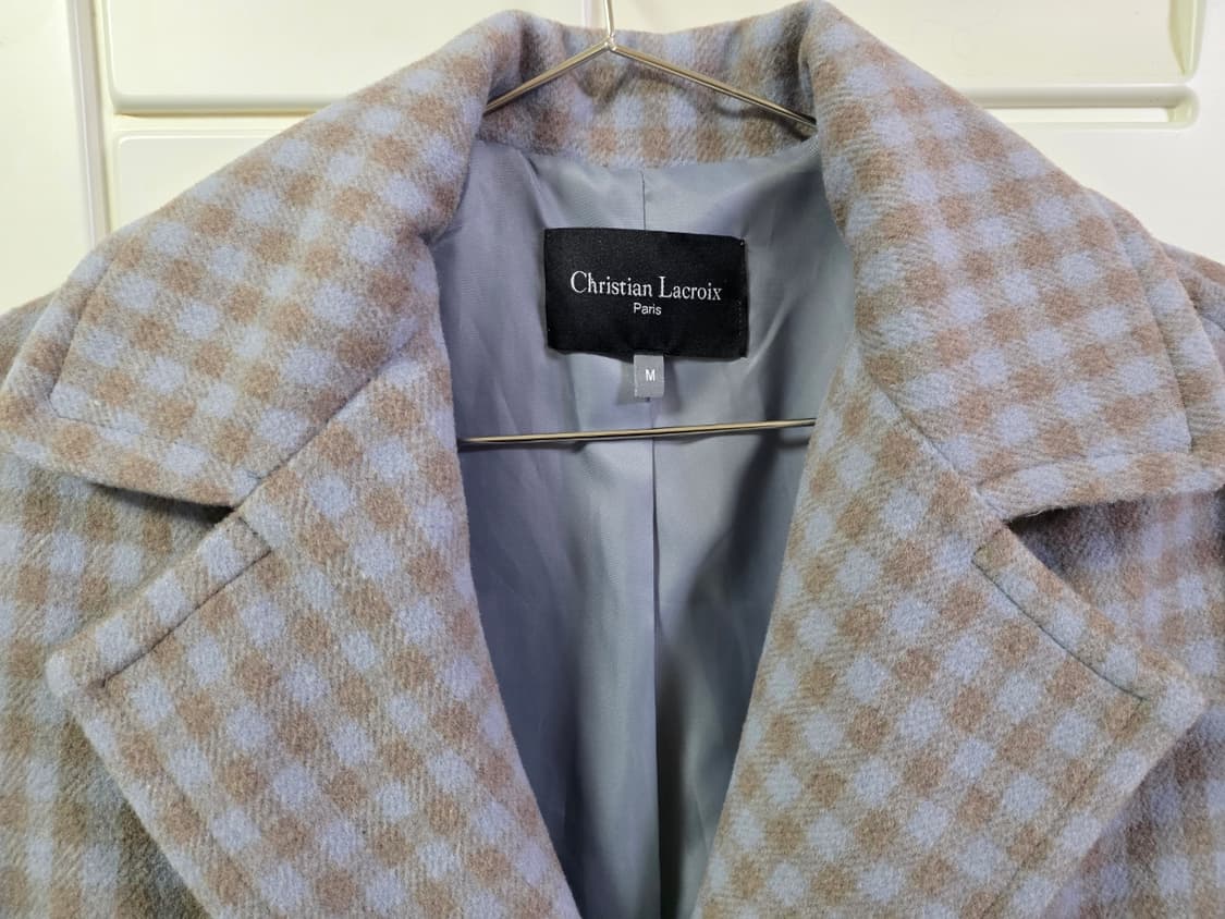 매장판 크리스찬라크르와 심플 울혼방 롱코트 여성 M 상품이미지6