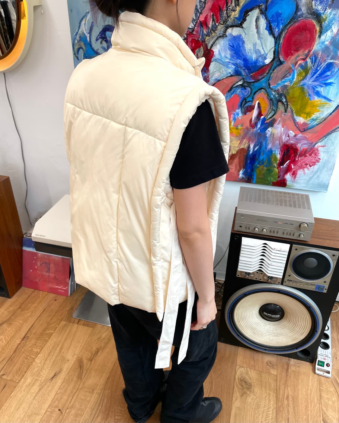 GANNI 가니 스트랩 다운 베스트 상품이미지5