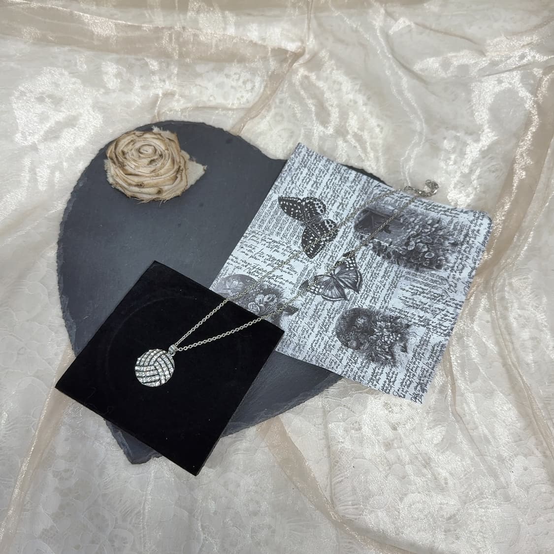 빈티지 볼 큐빅 목걸이 상품이미지2