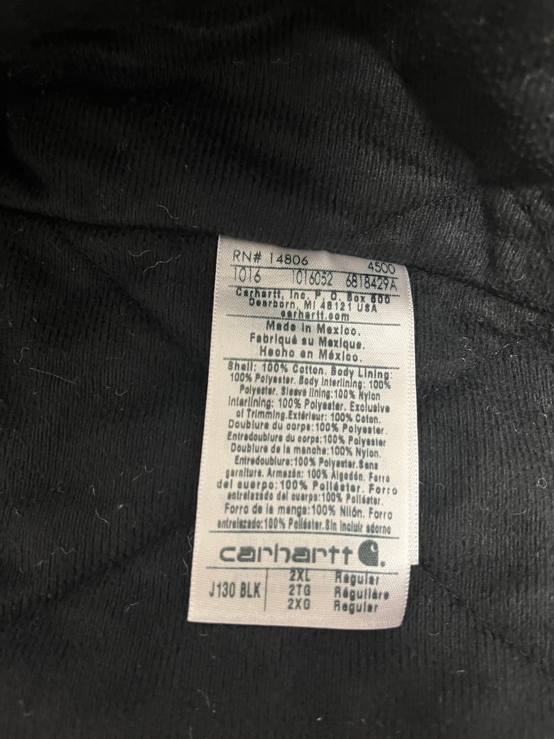 [2XL] 칼하트 J130 BLK 상품이미지8