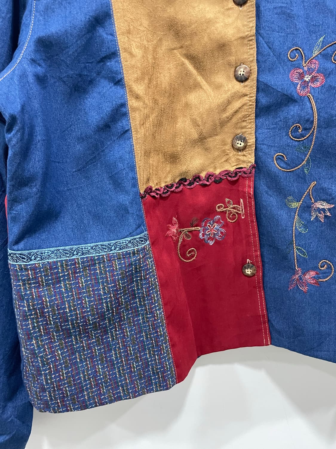 90s Koret City Blues 에스닉 패치워크 자켓 상품이미지7