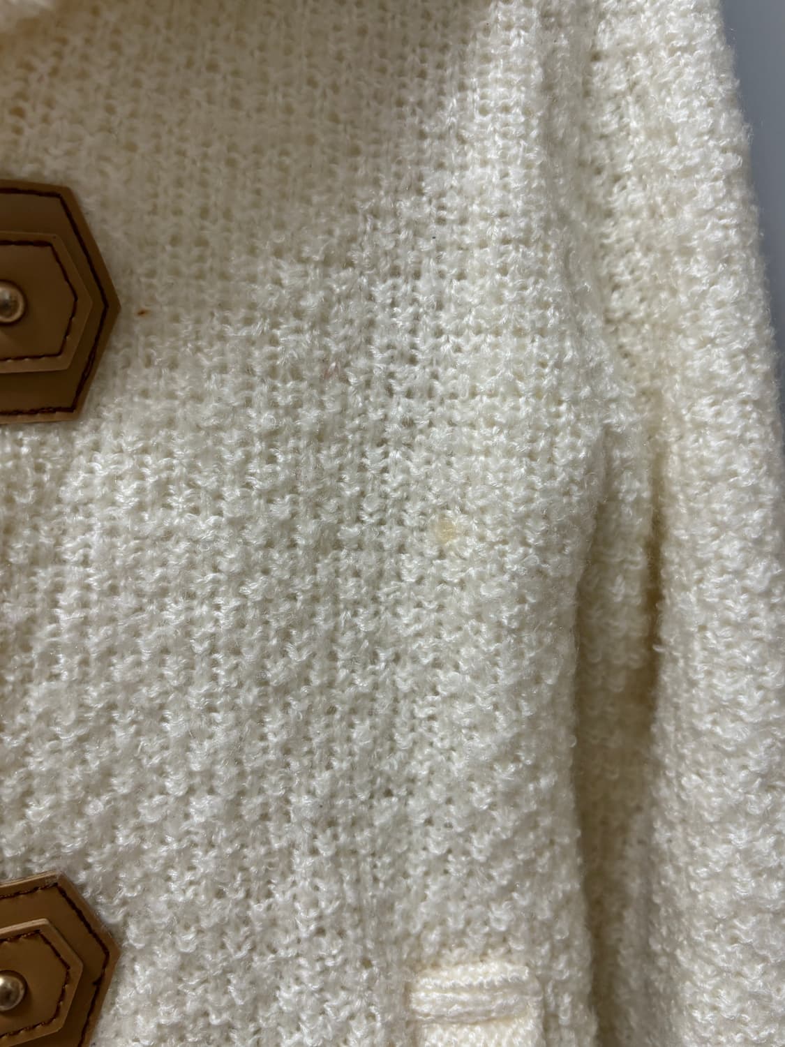 세실맥비 아이보리 퍼 니트자켓 갸루 상품이미지5