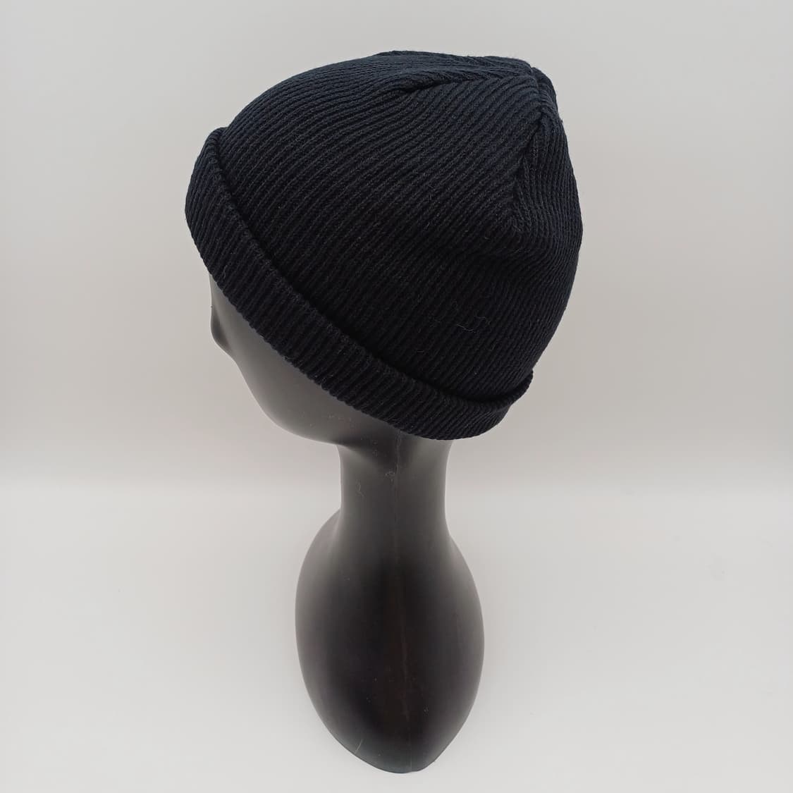 겨울 빈티지 블랙 무지 숏 비니 [BF10445-154-41] 상품이미지2