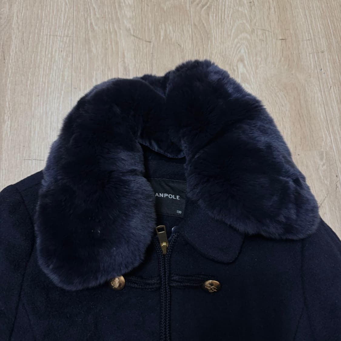 빈폴 키즈 토끼퍼 카라 금장 코트 130  상품이미지5