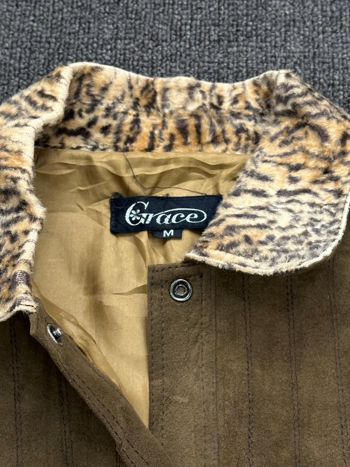 M)Japanese vintage 여성 레오파드 웨스턴 자켓 상품이미지2