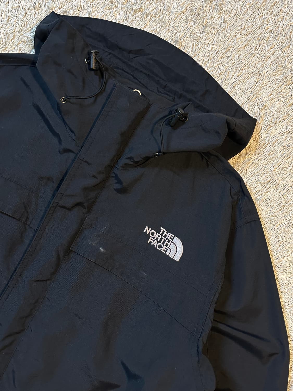 노스페이스 투웨이 나일론 후드 바람막이 자켓 블랙 상품이미지2