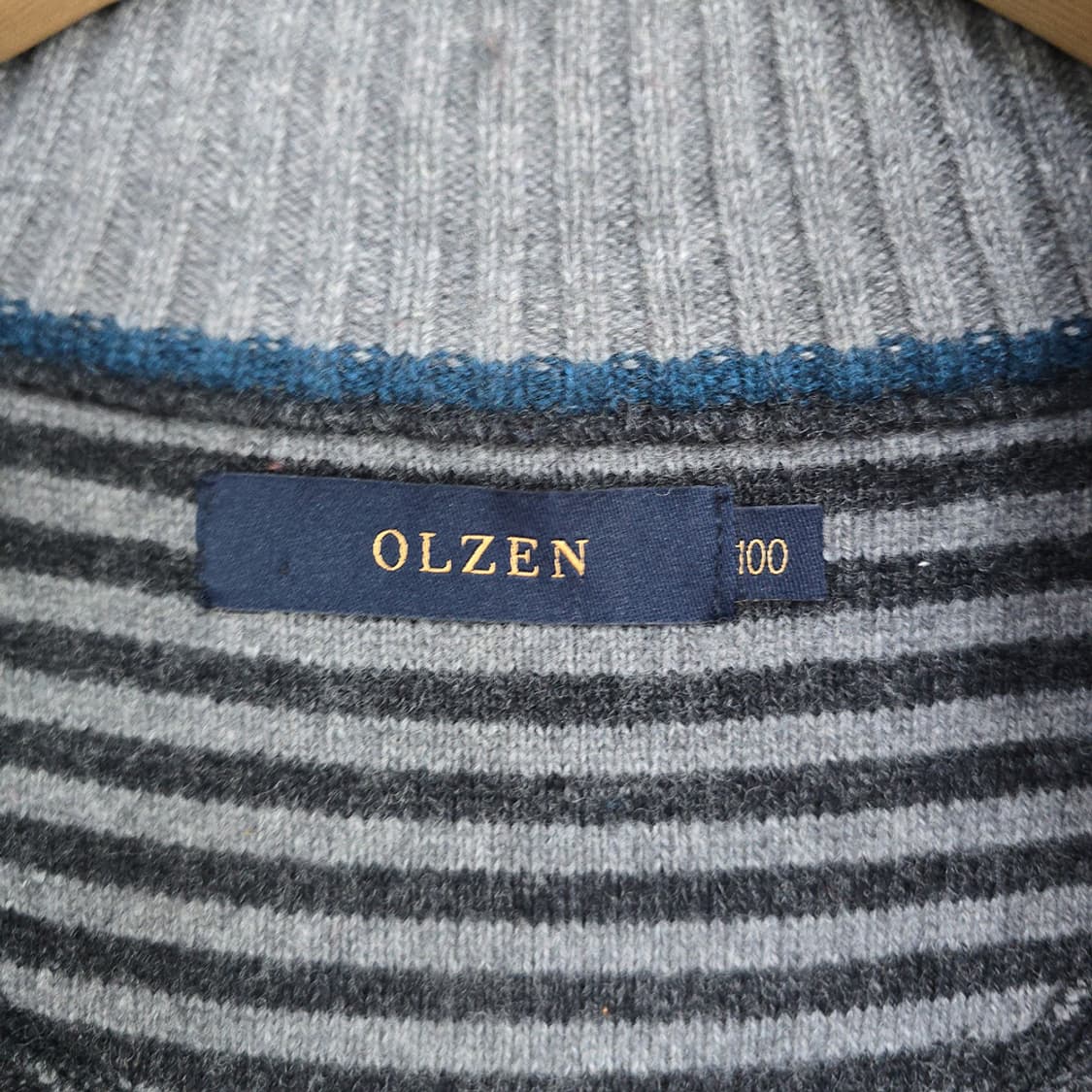 올젠(OLZEN) 울 혼방 집업 니트 가디건 100 상품이미지4