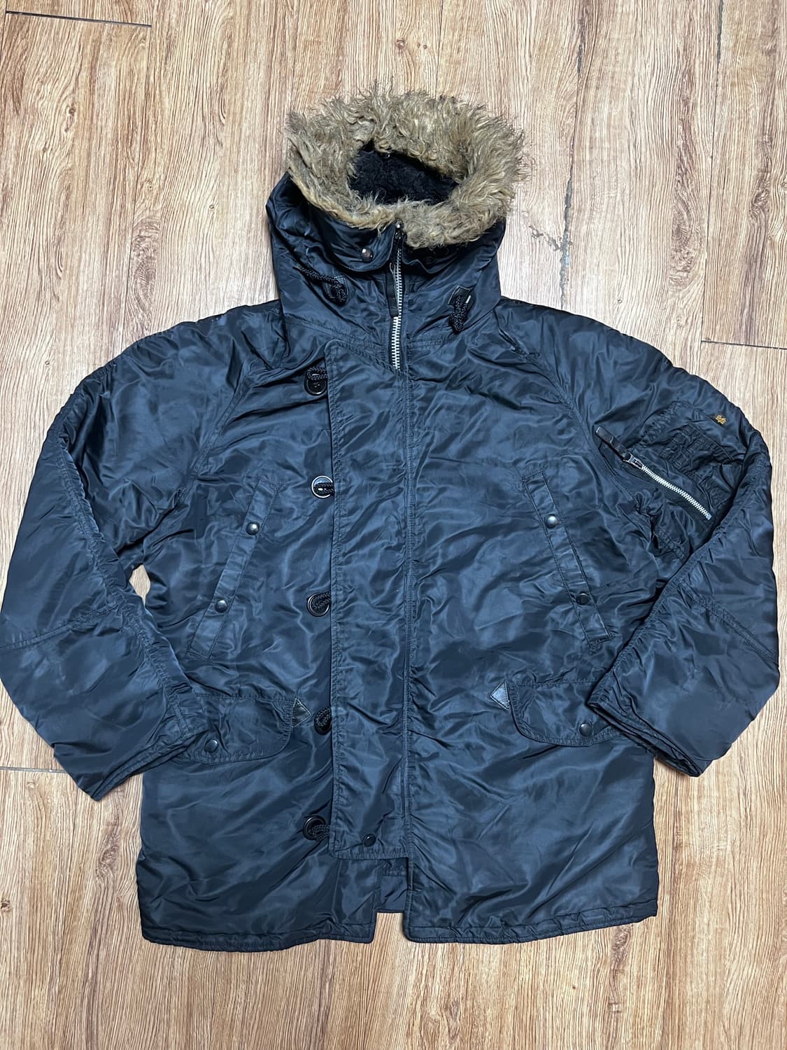 알파인더스트리 블랙 파카 M 상품이미지1