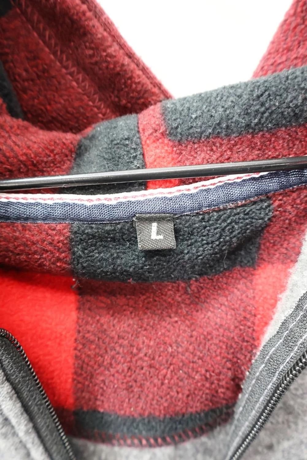 JPN 남색버건디 배색 기모 후드 집업 상품이미지6