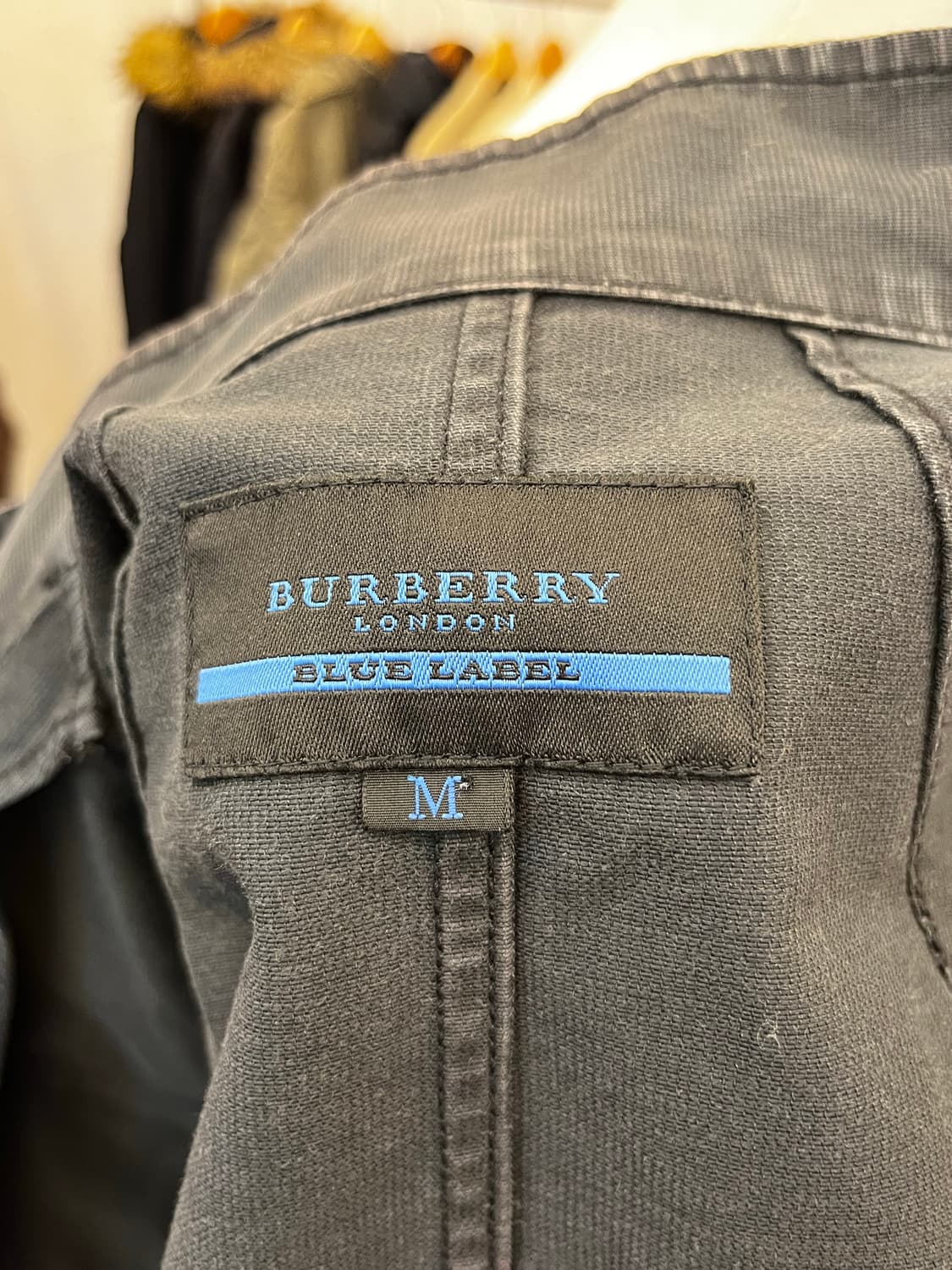 버버리 블루라벨 코튼 싱글 라이더 자켓 상품이미지8