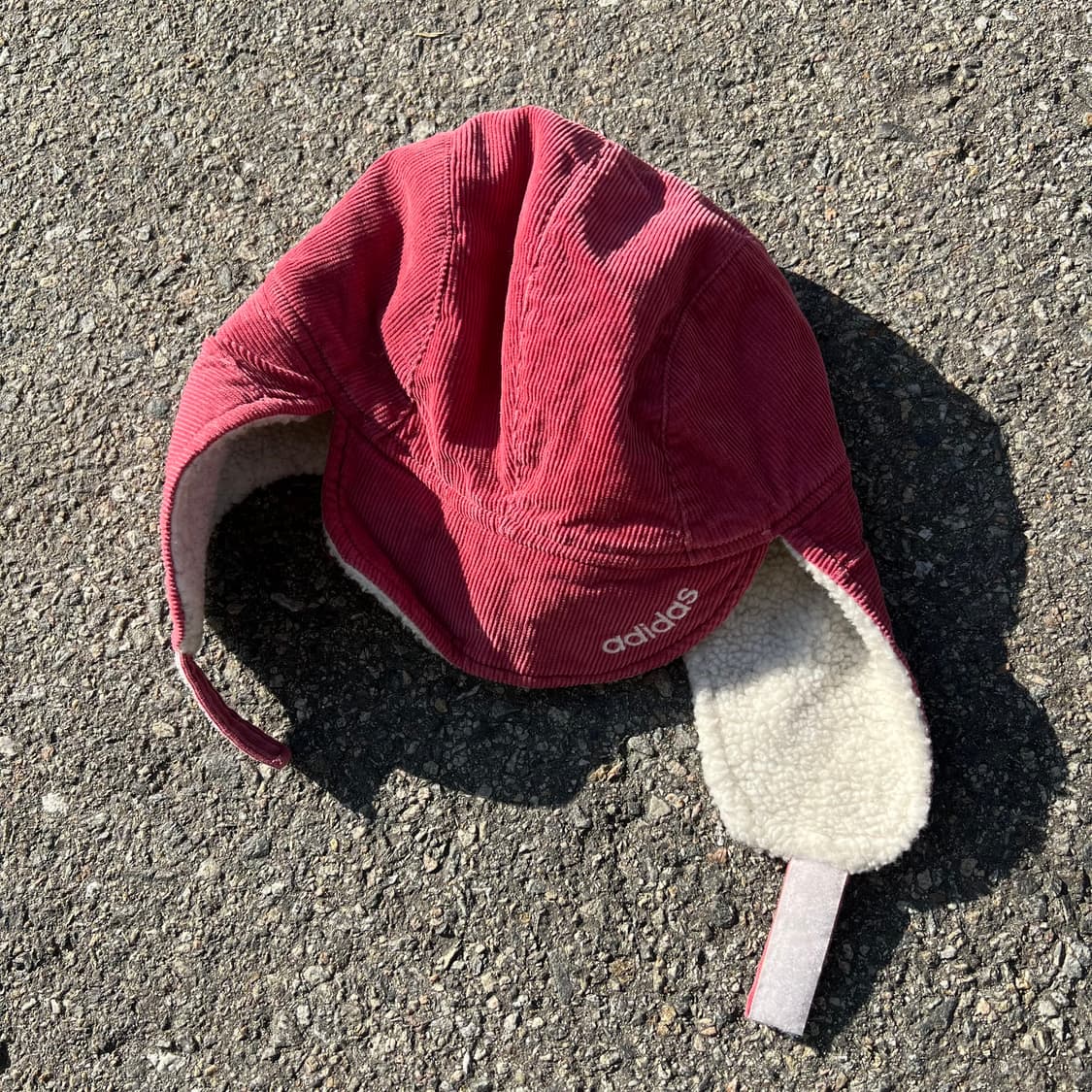 90‘s 아디다스 핑크 코듀로이 트루퍼 캡 상품이미지3