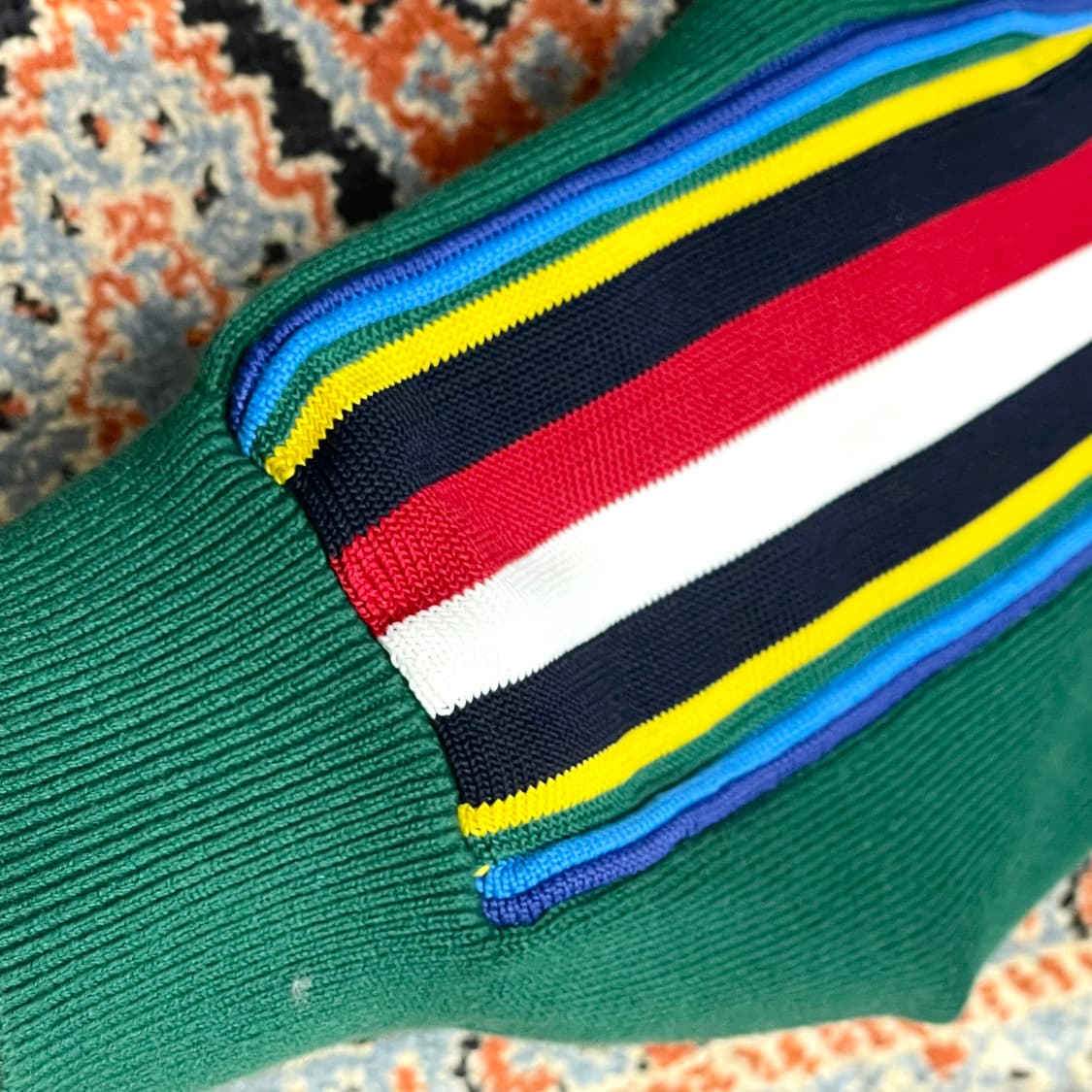 타미힐피거 딥그린 사이드 스트라이프 니트 여성M 상품이미지4