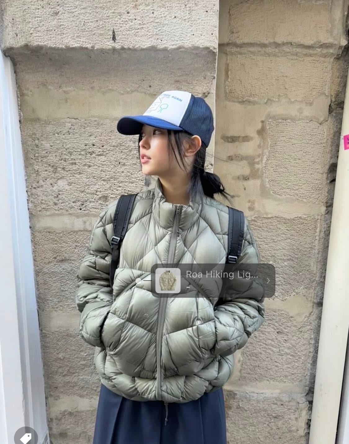 [L] 로아 라이트다운 경량패딩 그레이 상품이미지2