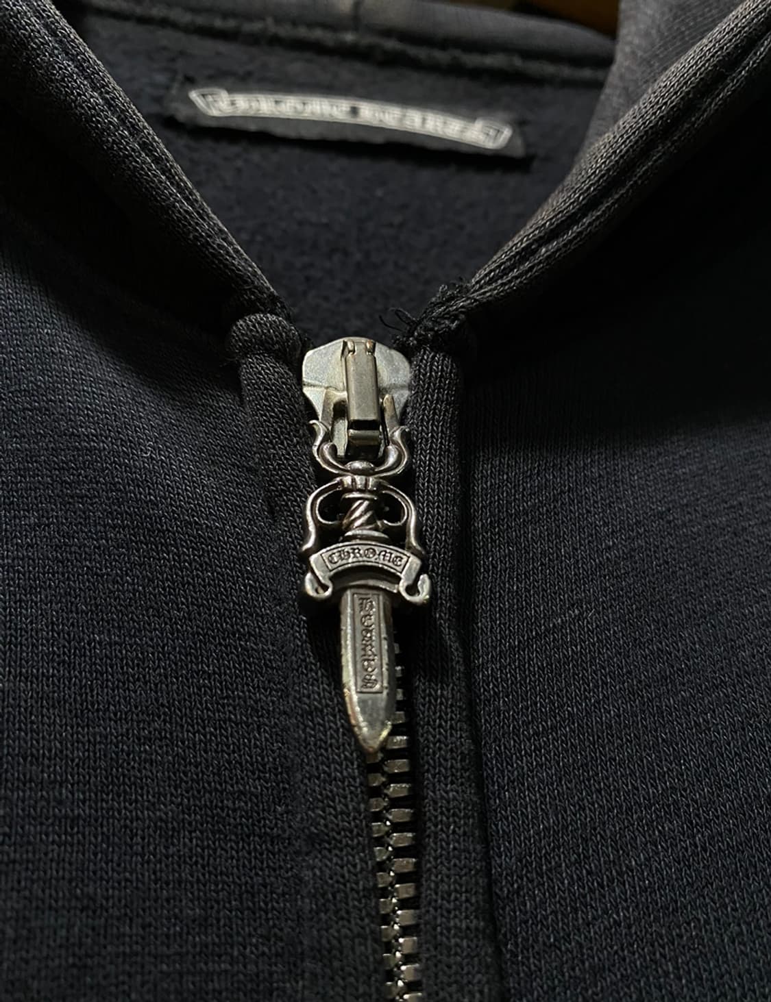 90s Chrome Hearts 크롬하츠 크로스 레더 후드집업 상품이미지6