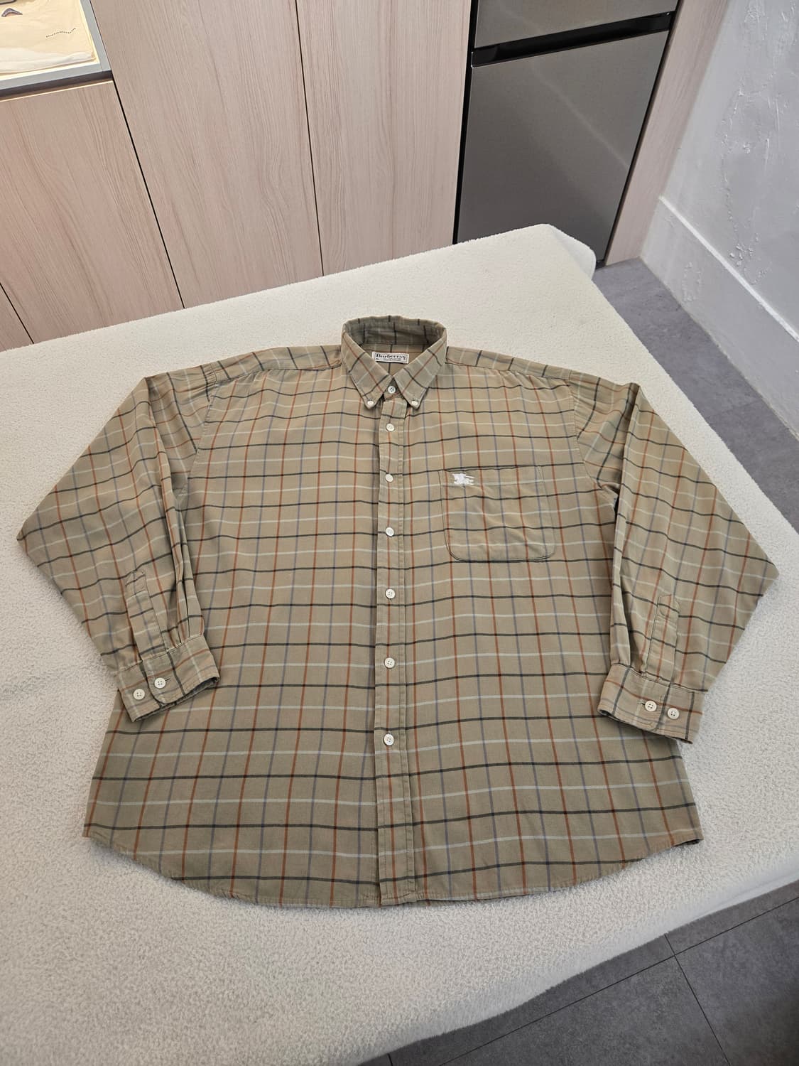 버버리 체크 긴팔 셔츠 남방 XL 상품이미지2