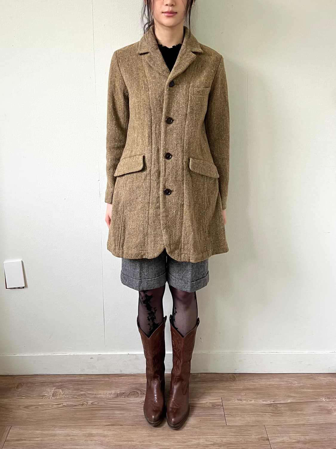 80‘s 이세이미야케 Plantation 트위드 아카이브 코트 상품이미지8