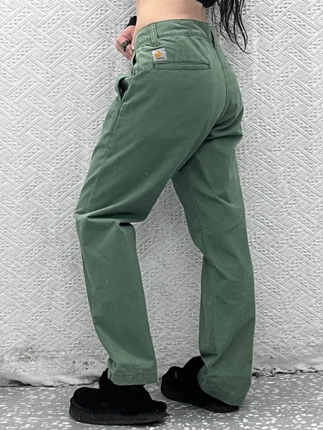 칼하트 빈티지 올리브카키 면바지 코튼팬츠 31인치 C08069 상품이미지1