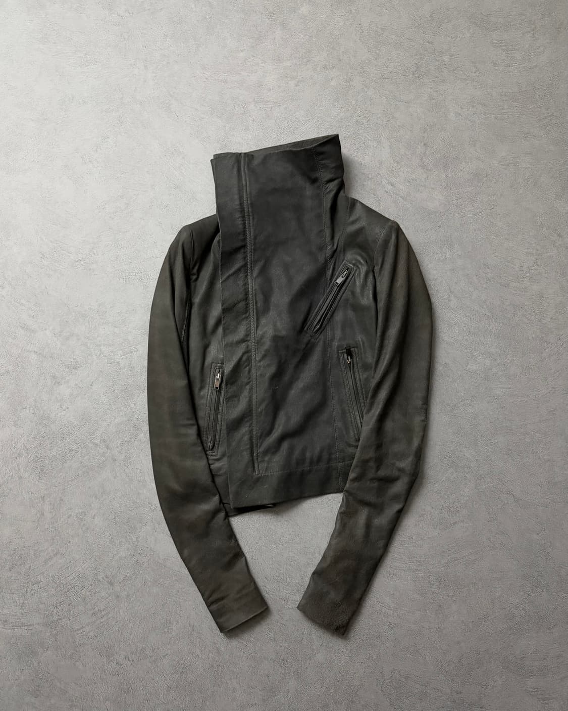 릭오웬스 하이넥 램스킨 자켓 상품이미지1