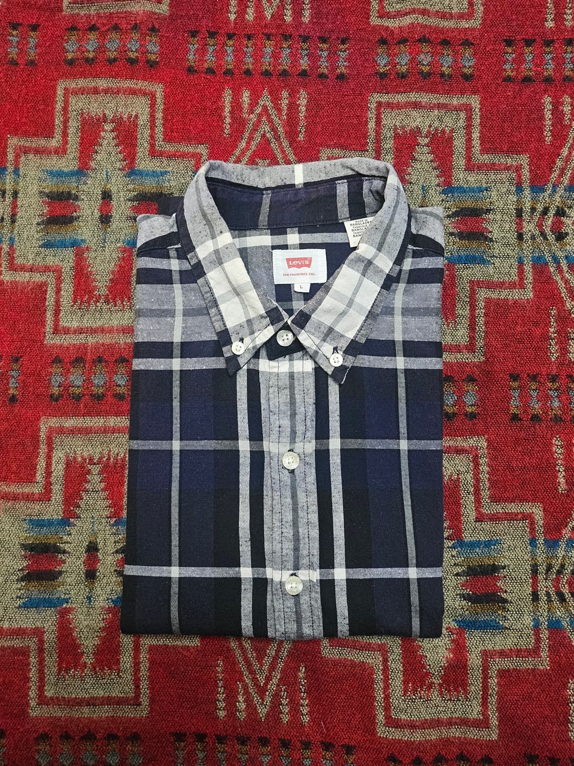 Levis 코튼 체크 셔츠 L 상품이미지1