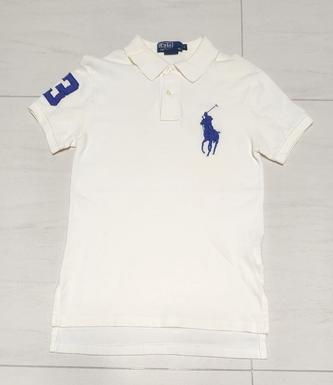 폴로 빅포니 화이트 블루 로고 PK s 상품이미지1
