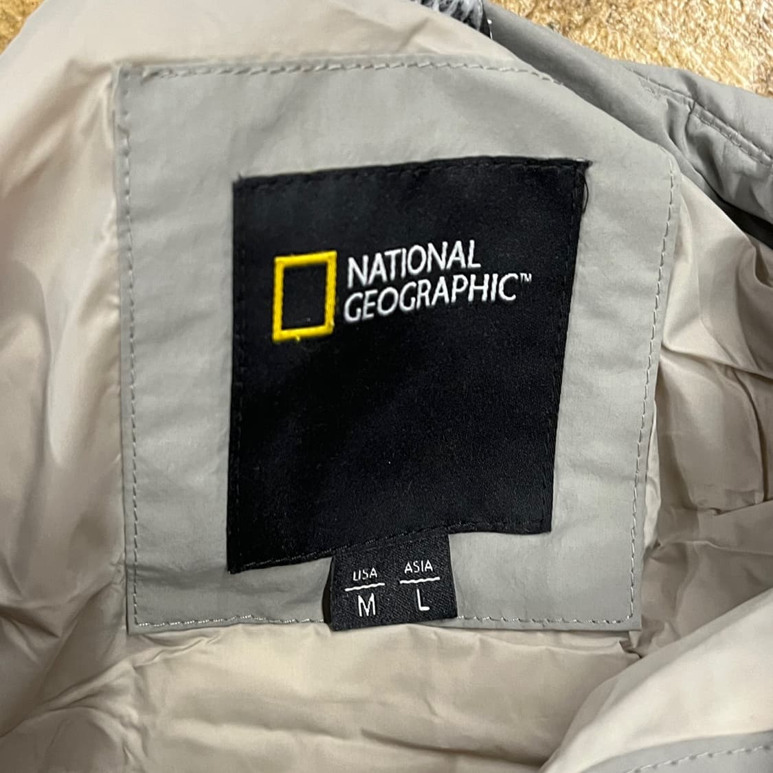 [정품/L] 내셔널지오그래픽 패딩 자켓 그레이 b19 상품이미지5