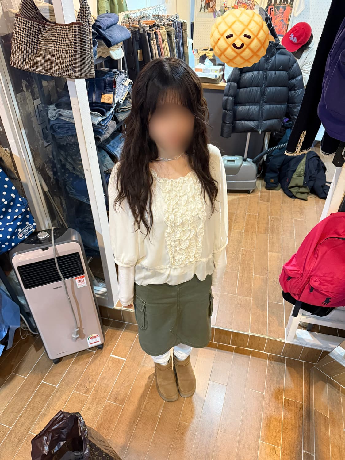 Khaki cago skirt 상품이미지2