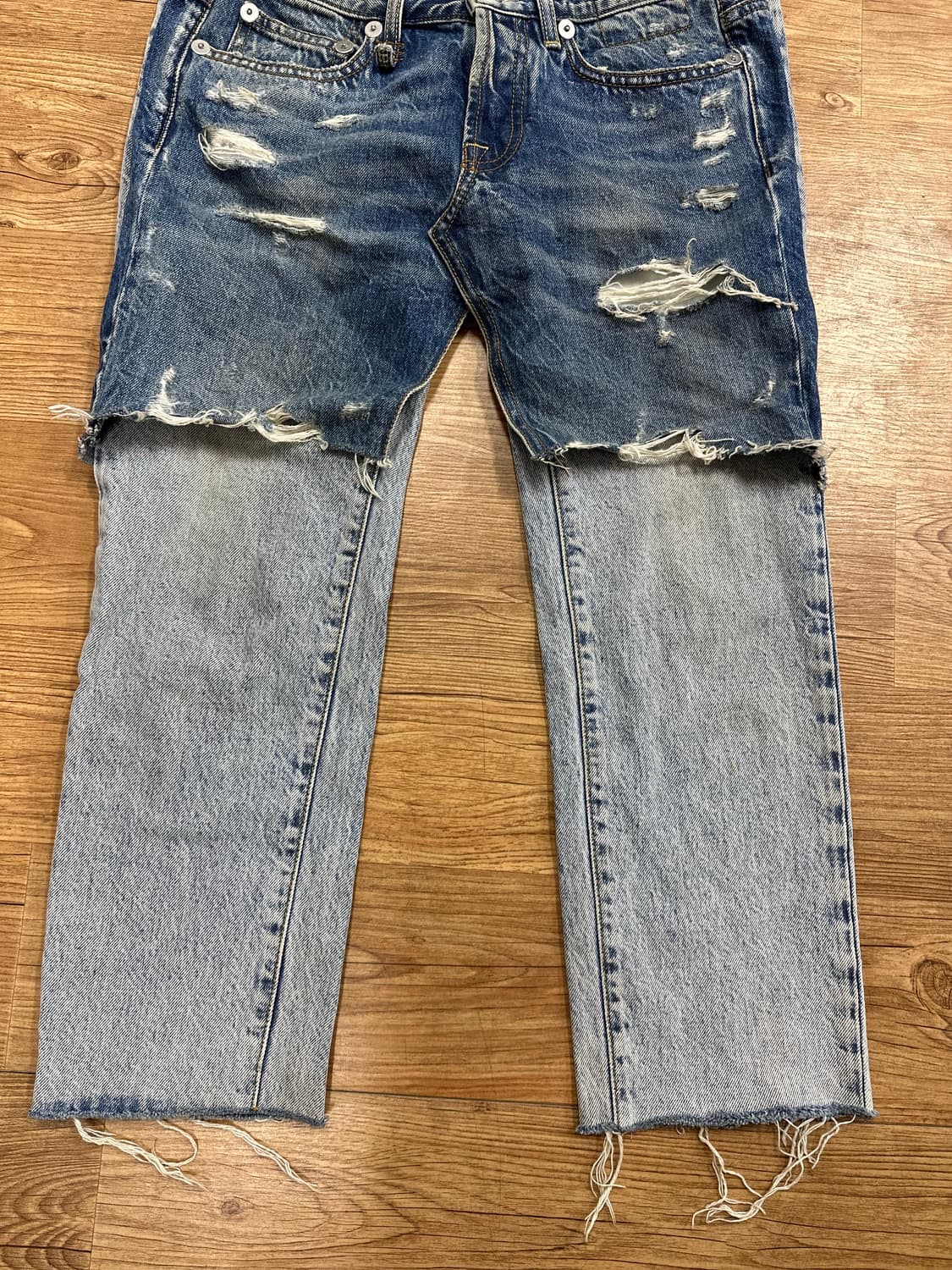 (24)R13 알써틴 레이어드 크롭진 상품이미지3