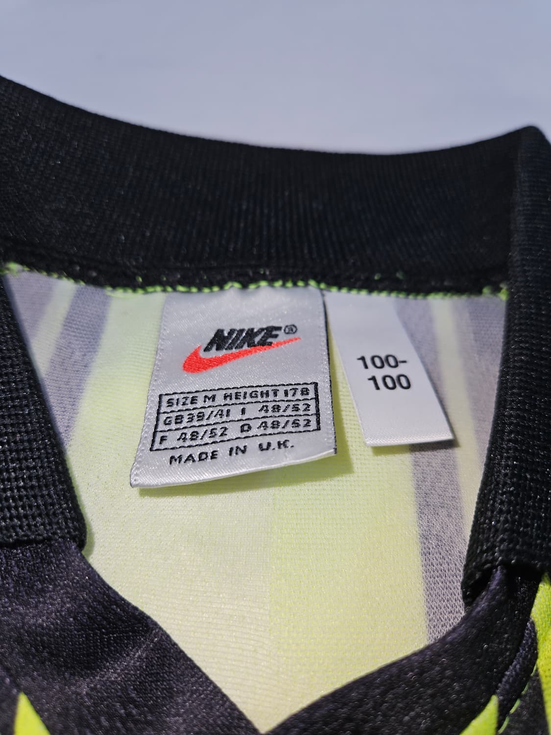 90s 나이키 스우시 도르트문트 카라넥 싸커 져지 유니폼 반팔 M 상품이미지4