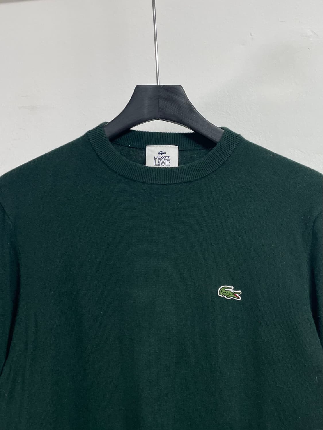 라코스테 로고 딥그린 울 니트 (on.453) 상품이미지2
