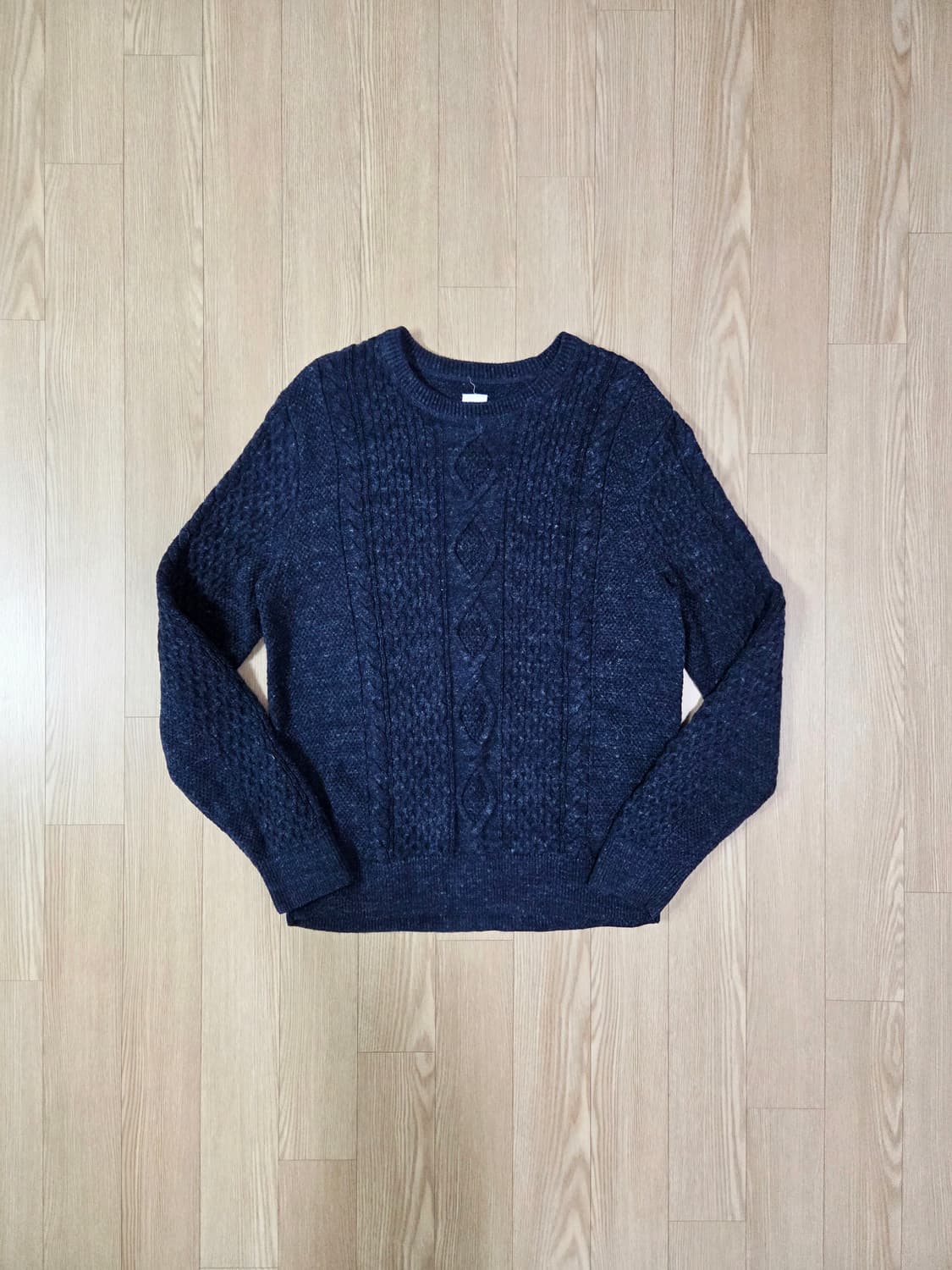 갭 블루 네이비 아란 짜임 코튼 니트 상품이미지1