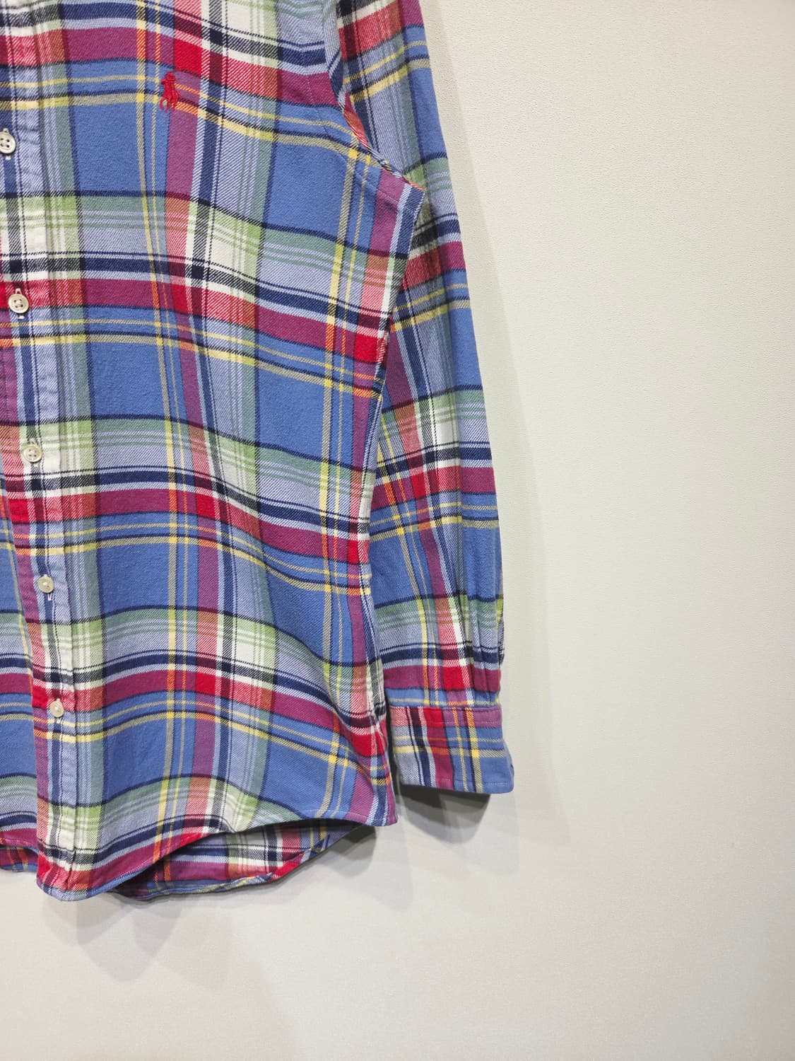 폴로 랄프로렌 커스텀핏 멀티 체크 셔츠 블루 상품이미지5