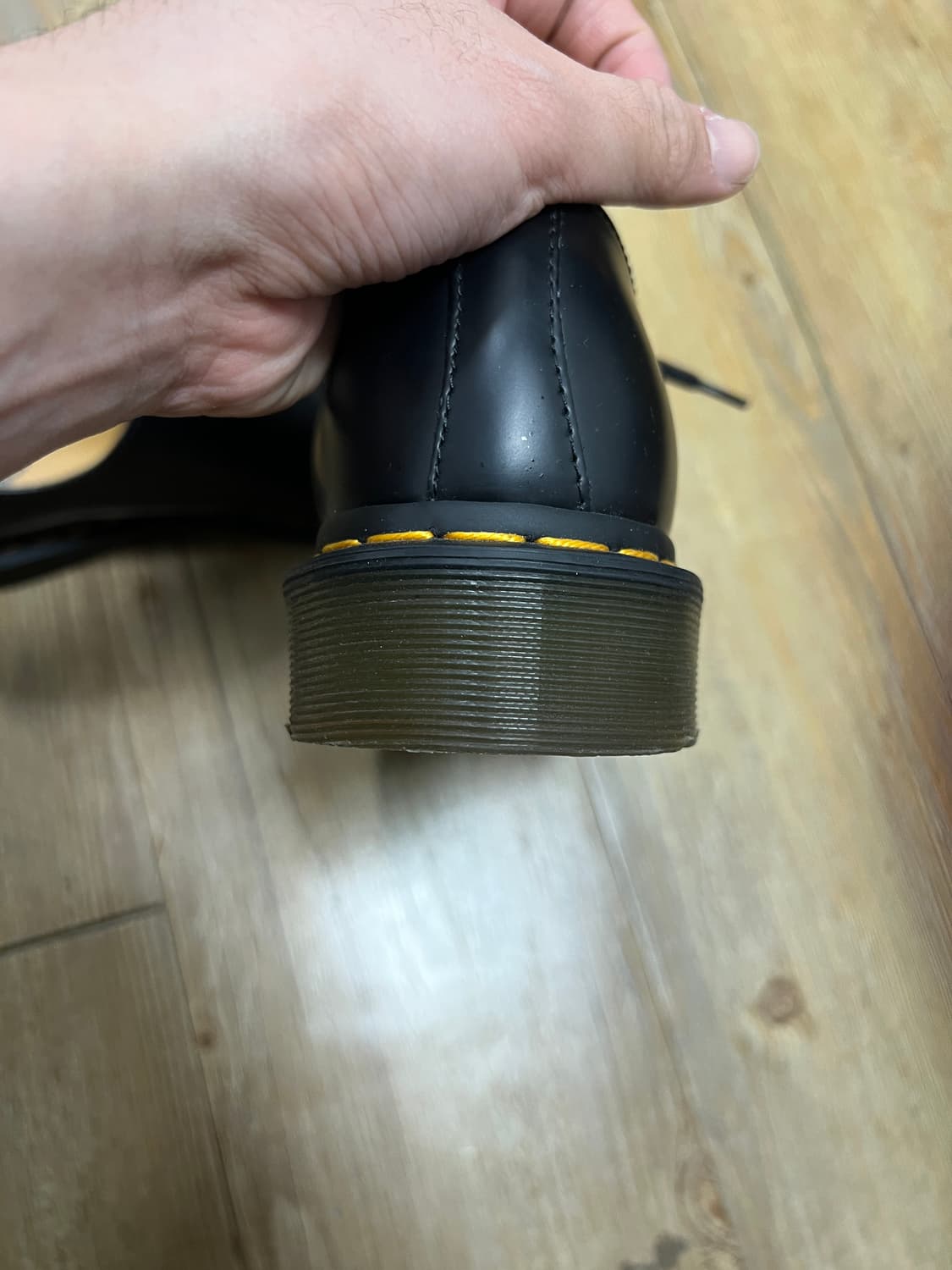 택포15) 닥터마틴 1461 스무스 3홀 블랙 UK6 250 상품이미지4