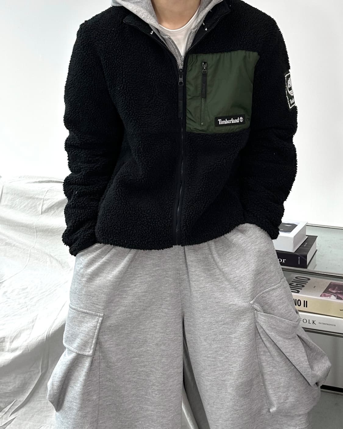 팀버랜드 셰르파 카키 플리스 자켓 L 상품이미지1