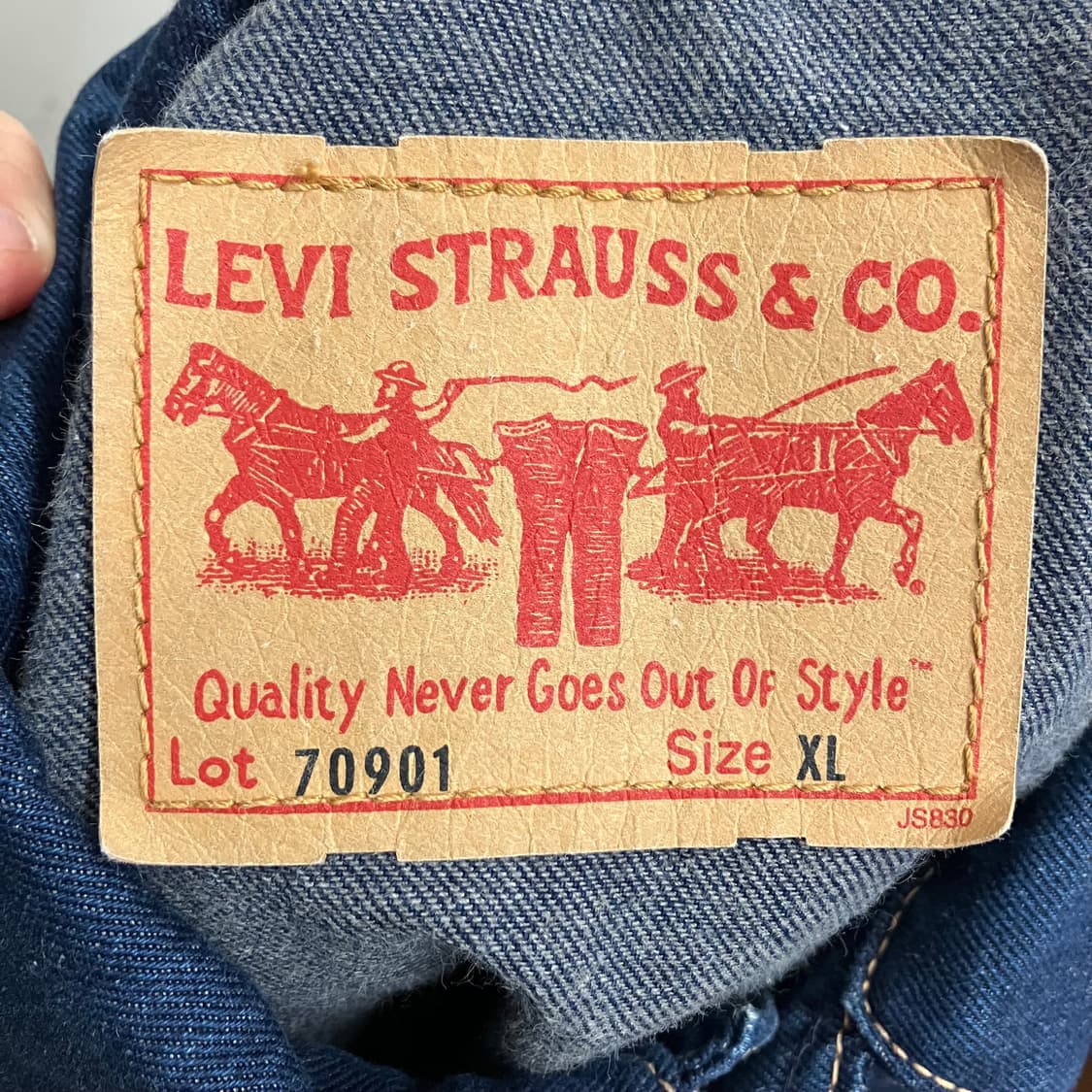 N131 리바이스 타입1 데님 청자켓 상품이미지3