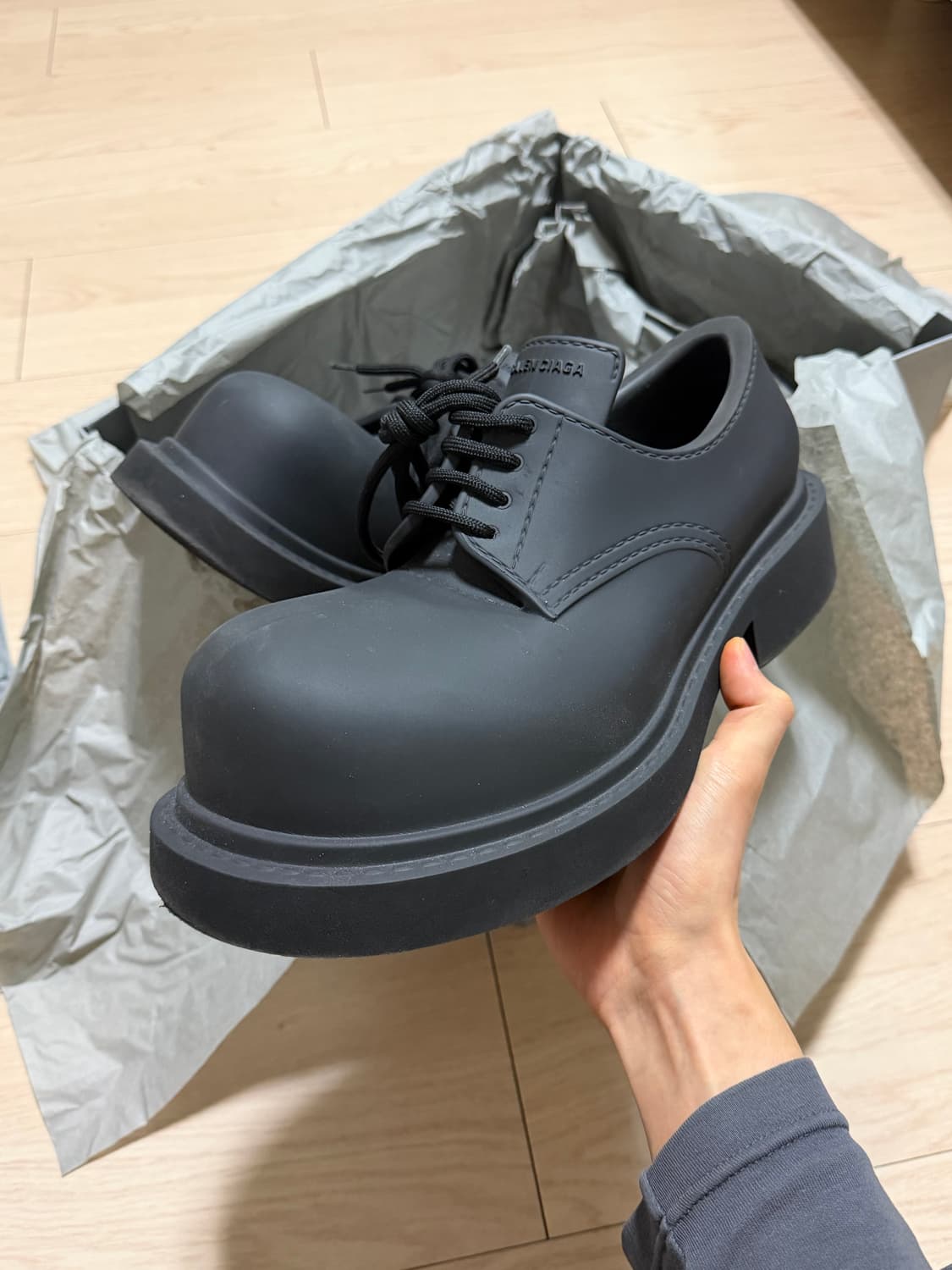 (42)발렌시아가 스테로이드 더비 블랙 상품이미지2