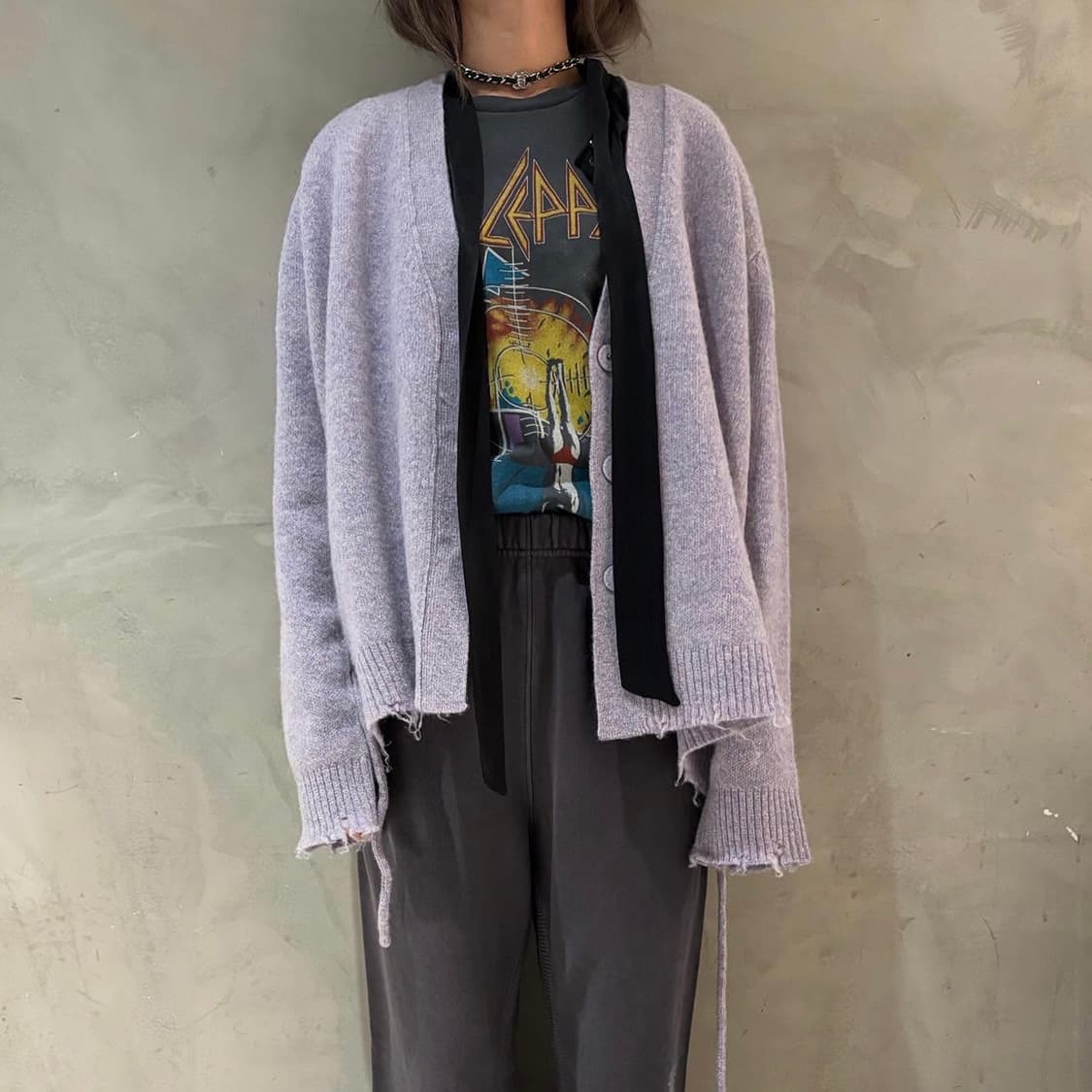 에크루 스탠드얼론 울 가디건 라벤더 상품이미지1