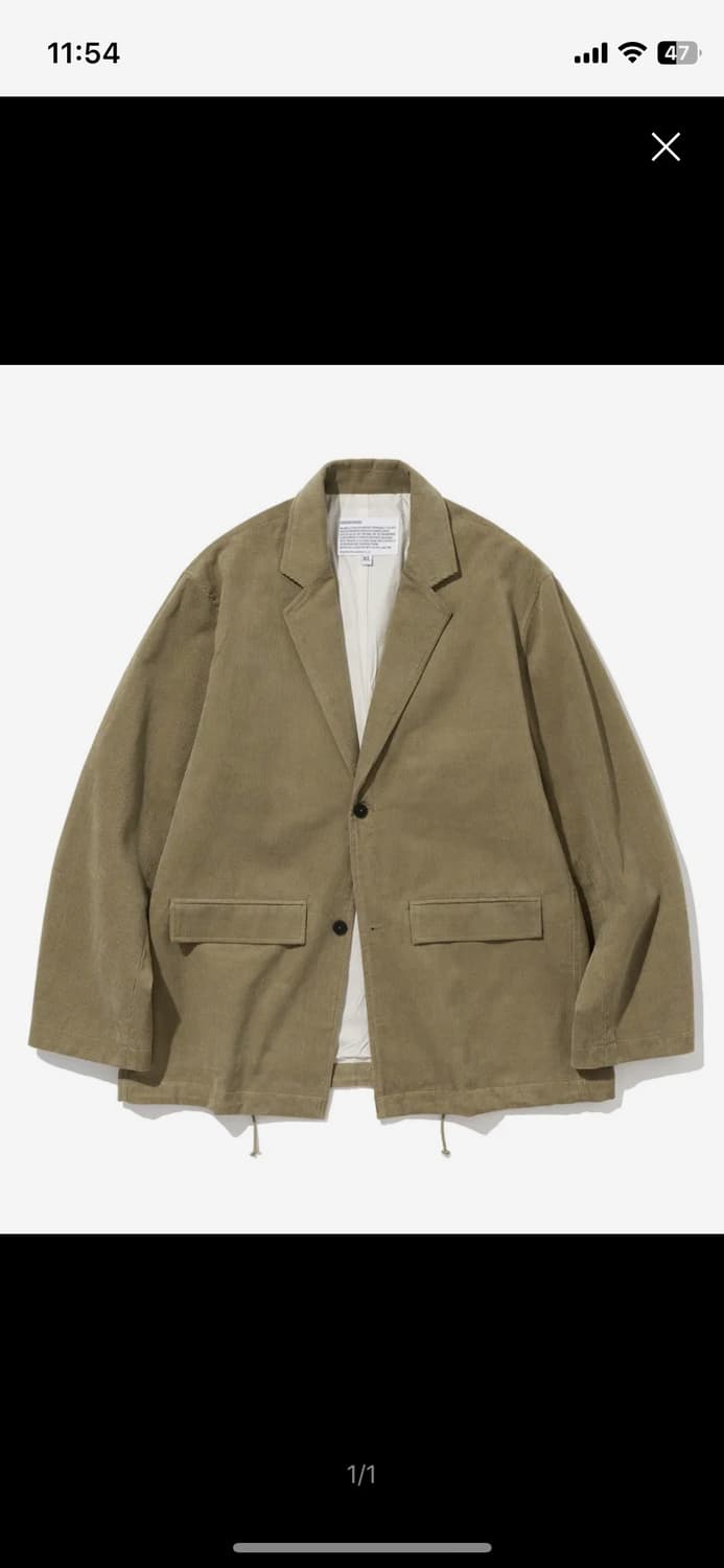 (텍만 땐 새상품) 유니폼브릿지 코듀로이 블레이저 판매 상품이미지2