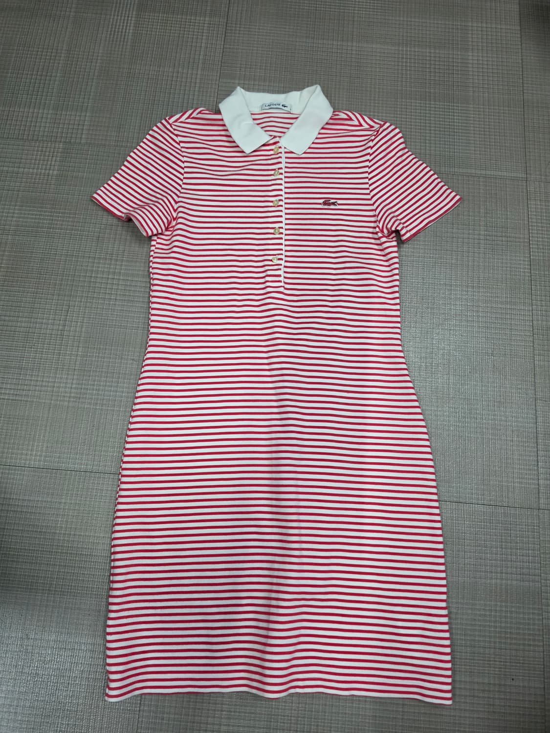 라코스테 스트라이프 반팔 원피스 상품이미지1