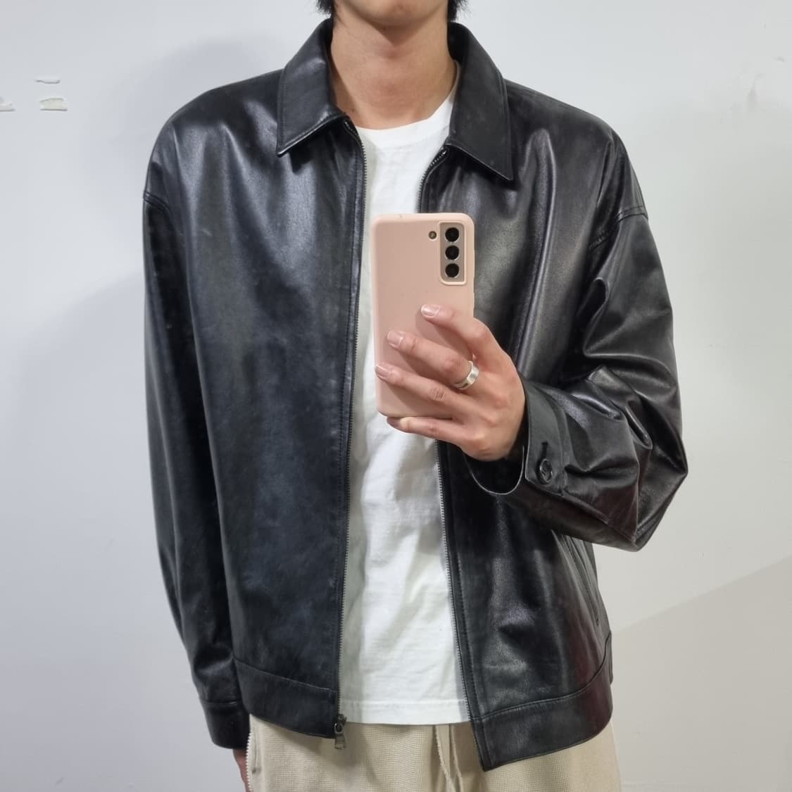 OX 스튜디오 램스킨 레더자켓  상품이미지3