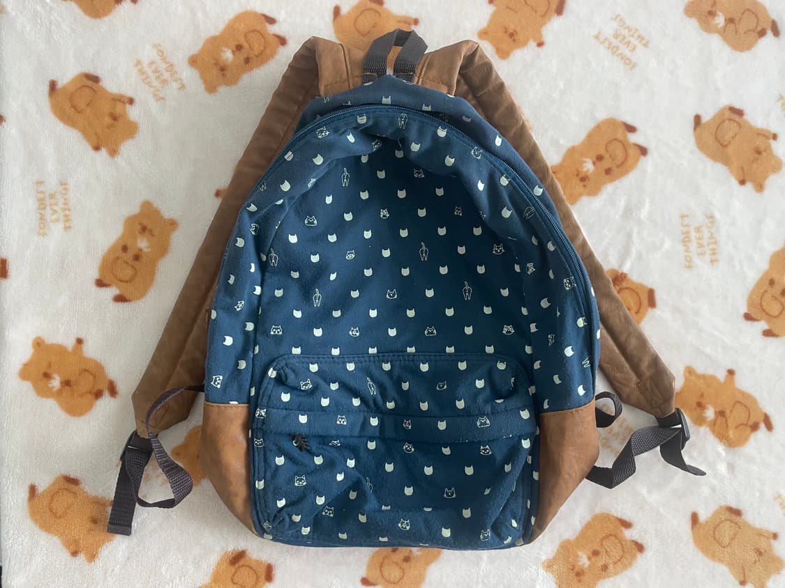 모리걸 빈티지 고양이 백팩 🐱💙 상품이미지1