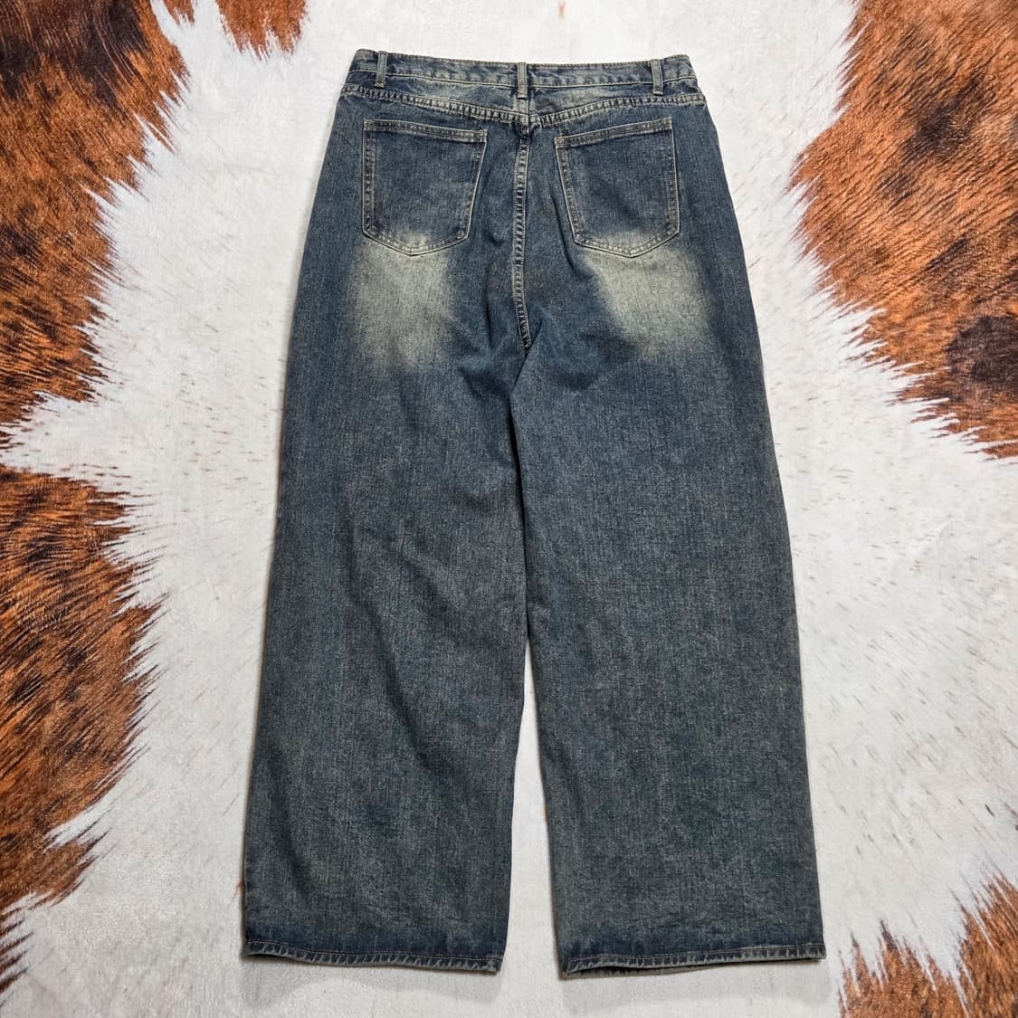 빈티지 워싱 와이드 데님팬츠 상품이미지4