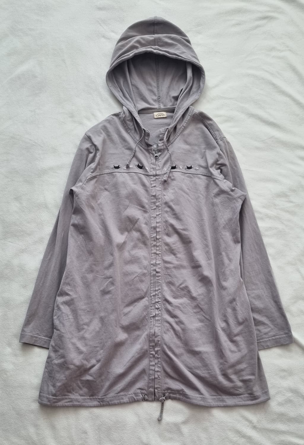 빈티지 모리걸 하구미 고양이 후드집업 상품이미지1