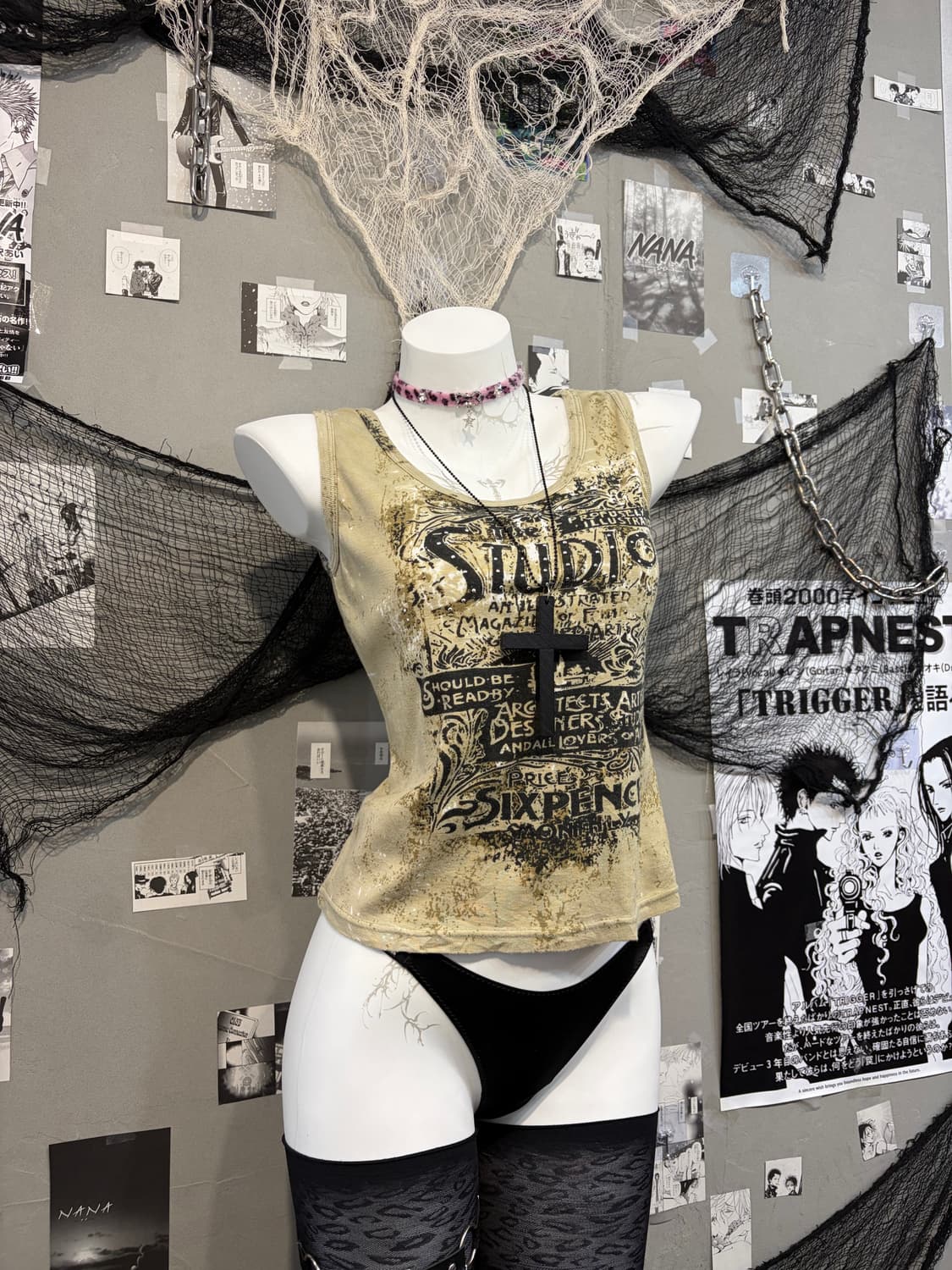 Gothic Grunge cubic detail sleeveless 상품이미지6