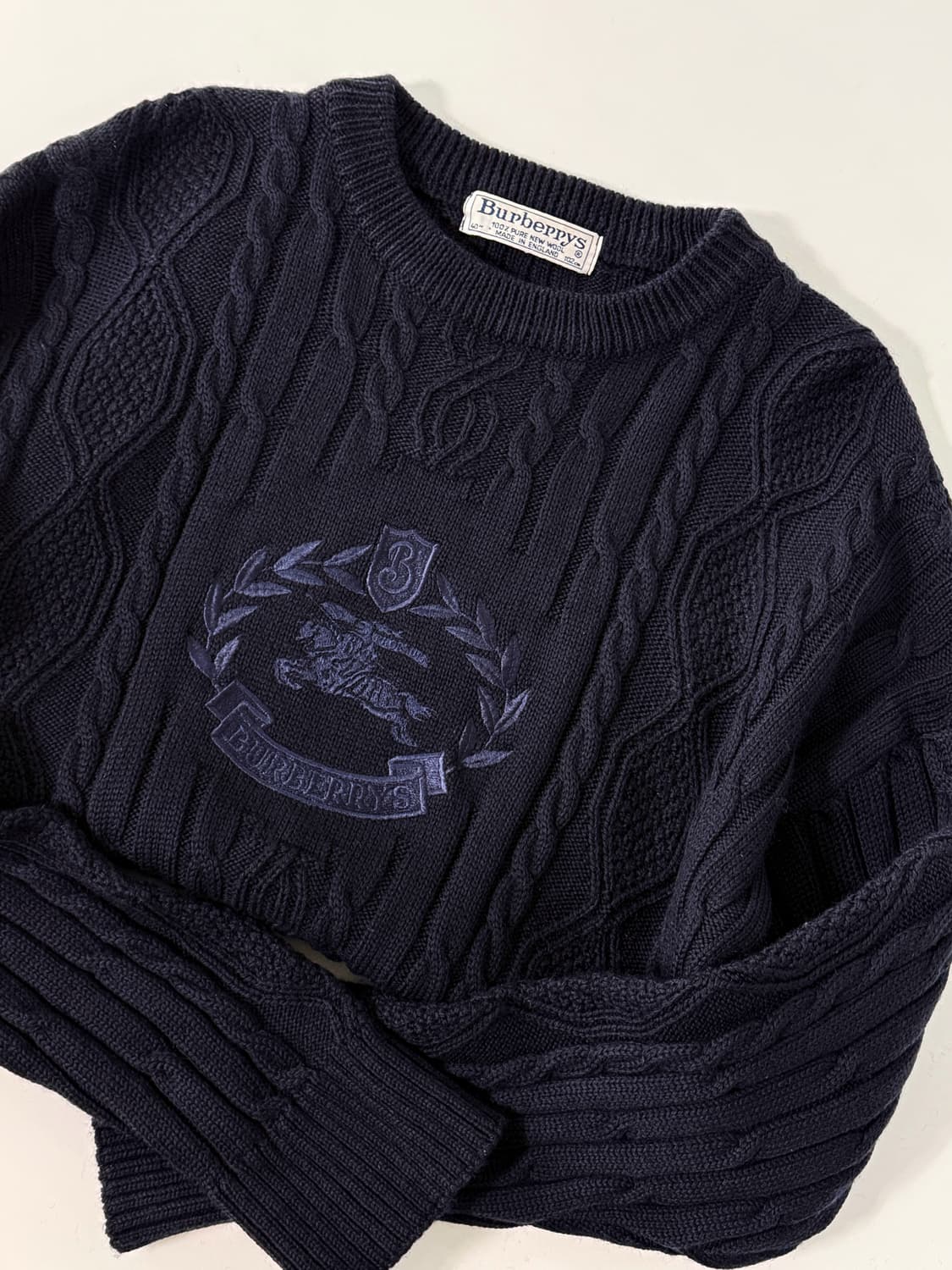 버버리 90‘s 루즈핏 울 아카이브 케이블 니트 상품이미지3